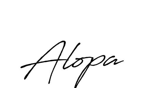 Make a beautiful signature design for name Alopa. With this signature (Antro_Vectra_Bolder) style, you can create a handwritten signature for free. Alopa signature style 7 images and pictures png