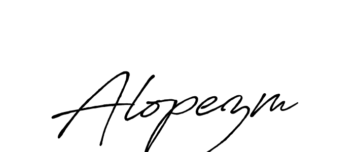 How to make Alopezm signature? Antro_Vectra_Bolder is a professional autograph style. Create handwritten signature for Alopezm name. Alopezm signature style 7 images and pictures png