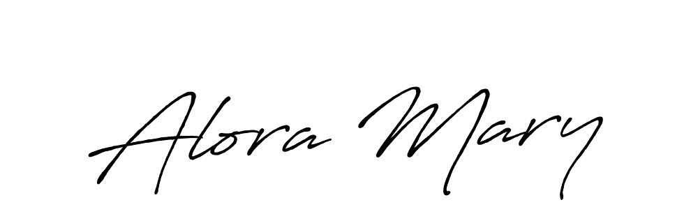 Make a beautiful signature design for name Alora Mary. With this signature (Antro_Vectra_Bolder) style, you can create a handwritten signature for free. Alora Mary signature style 7 images and pictures png