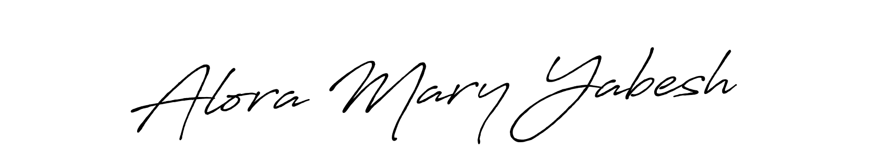 It looks lik you need a new signature style for name Alora Mary Yabesh. Design unique handwritten (Antro_Vectra_Bolder) signature with our free signature maker in just a few clicks. Alora Mary Yabesh signature style 7 images and pictures png