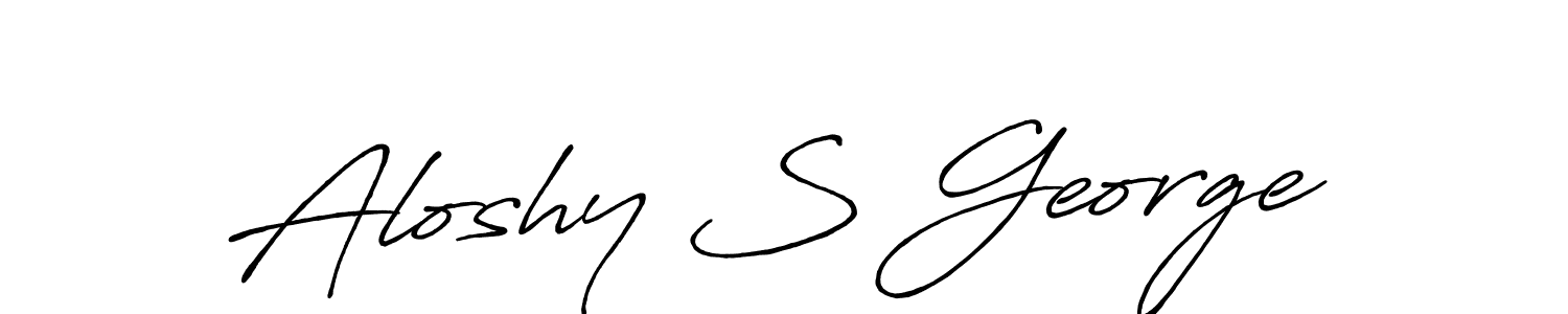 You can use this online signature creator to create a handwritten signature for the name Aloshy S George. This is the best online autograph maker. Aloshy S George signature style 7 images and pictures png