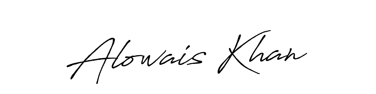 How to make Alowais Khan signature? Antro_Vectra_Bolder is a professional autograph style. Create handwritten signature for Alowais Khan name. Alowais Khan signature style 7 images and pictures png