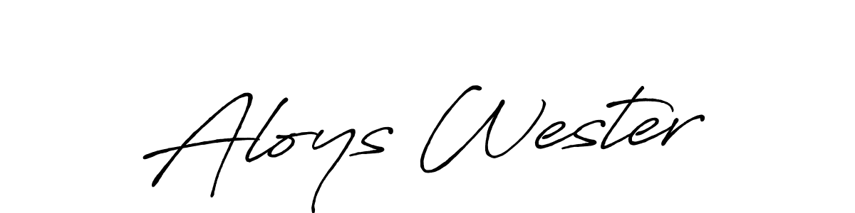 Similarly Antro_Vectra_Bolder is the best handwritten signature design. Signature creator online .You can use it as an online autograph creator for name Aloys Wester. Aloys Wester signature style 7 images and pictures png