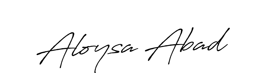 Create a beautiful signature design for name Aloysa Abad. With this signature (Antro_Vectra_Bolder) fonts, you can make a handwritten signature for free. Aloysa Abad signature style 7 images and pictures png