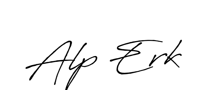 How to make Alp Erk name signature. Use Antro_Vectra_Bolder style for creating short signs online. This is the latest handwritten sign. Alp Erk signature style 7 images and pictures png