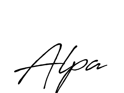 It looks lik you need a new signature style for name Alpa. Design unique handwritten (Antro_Vectra_Bolder) signature with our free signature maker in just a few clicks. Alpa signature style 7 images and pictures png