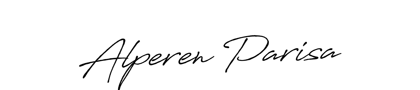 How to make Alperen Parisa name signature. Use Antro_Vectra_Bolder style for creating short signs online. This is the latest handwritten sign. Alperen Parisa signature style 7 images and pictures png