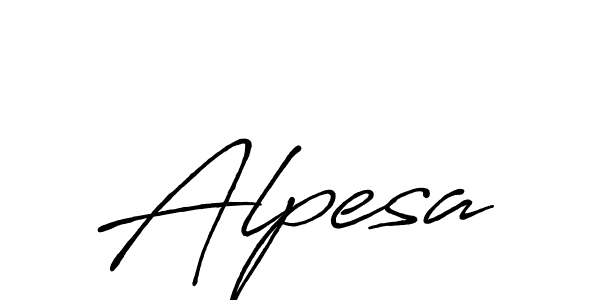 Also You can easily find your signature by using the search form. We will create Alpesa name handwritten signature images for you free of cost using Antro_Vectra_Bolder sign style. Alpesa signature style 7 images and pictures png
