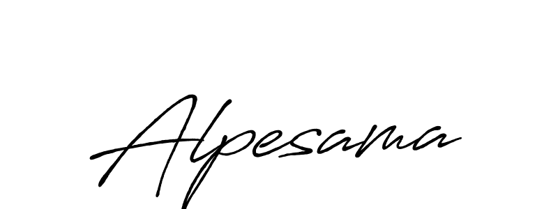 Alpesama stylish signature style. Best Handwritten Sign (Antro_Vectra_Bolder) for my name. Handwritten Signature Collection Ideas for my name Alpesama. Alpesama signature style 7 images and pictures png