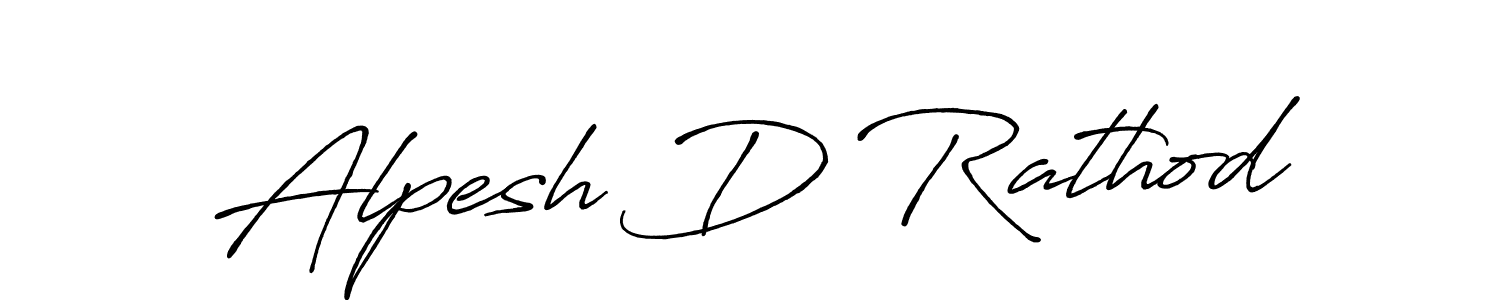 Use a signature maker to create a handwritten signature online. With this signature software, you can design (Antro_Vectra_Bolder) your own signature for name Alpesh D Rathod. Alpesh D Rathod signature style 7 images and pictures png