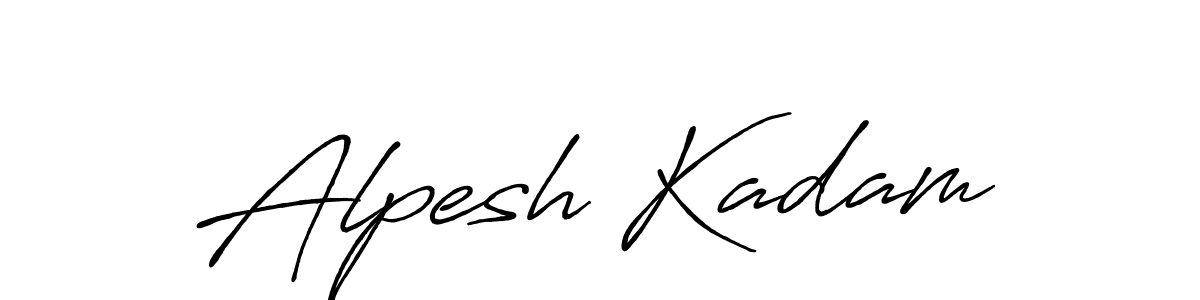 Create a beautiful signature design for name Alpesh Kadam. With this signature (Antro_Vectra_Bolder) fonts, you can make a handwritten signature for free. Alpesh Kadam signature style 7 images and pictures png