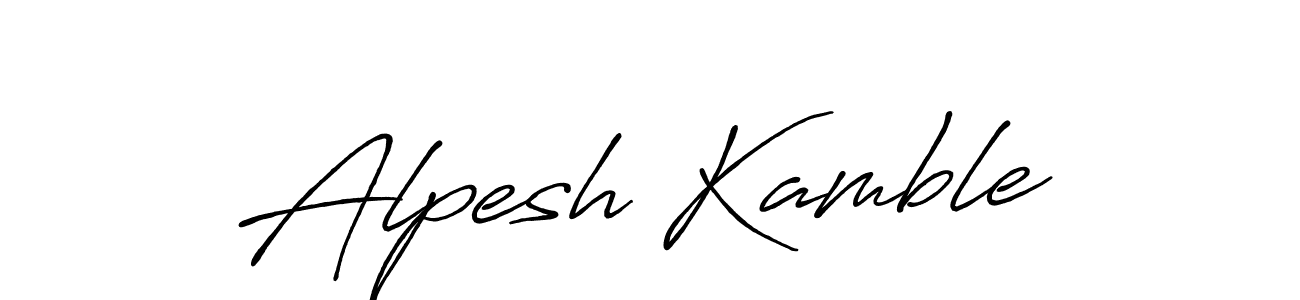 Create a beautiful signature design for name Alpesh Kamble. With this signature (Antro_Vectra_Bolder) fonts, you can make a handwritten signature for free. Alpesh Kamble signature style 7 images and pictures png