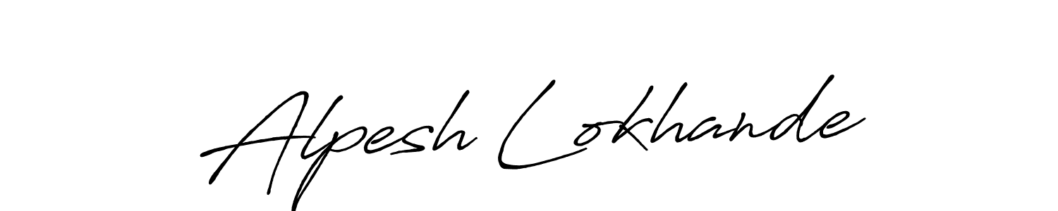 Use a signature maker to create a handwritten signature online. With this signature software, you can design (Antro_Vectra_Bolder) your own signature for name Alpesh Lokhande. Alpesh Lokhande signature style 7 images and pictures png