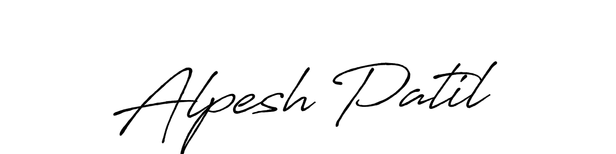 Alpesh Patil stylish signature style. Best Handwritten Sign (Antro_Vectra_Bolder) for my name. Handwritten Signature Collection Ideas for my name Alpesh Patil. Alpesh Patil signature style 7 images and pictures png