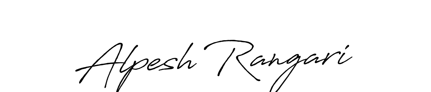 Use a signature maker to create a handwritten signature online. With this signature software, you can design (Antro_Vectra_Bolder) your own signature for name Alpesh Rangari. Alpesh Rangari signature style 7 images and pictures png