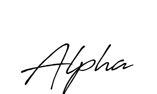 Make a beautiful signature design for name Alpha. With this signature (Antro_Vectra_Bolder) style, you can create a handwritten signature for free. Alpha signature style 7 images and pictures png