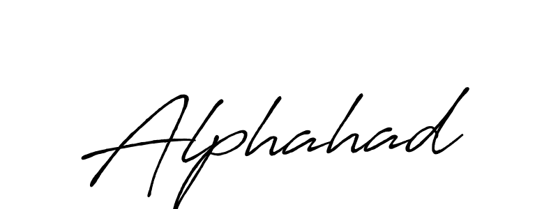 How to make Alphahad name signature. Use Antro_Vectra_Bolder style for creating short signs online. This is the latest handwritten sign. Alphahad signature style 7 images and pictures png