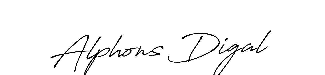 Create a beautiful signature design for name Alphons Digal. With this signature (Antro_Vectra_Bolder) fonts, you can make a handwritten signature for free. Alphons Digal signature style 7 images and pictures png