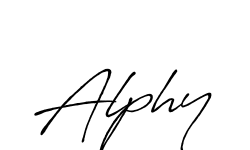 Create a beautiful signature design for name Alphy. With this signature (Antro_Vectra_Bolder) fonts, you can make a handwritten signature for free. Alphy signature style 7 images and pictures png