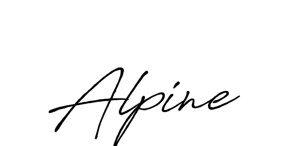 It looks lik you need a new signature style for name Alpine. Design unique handwritten (Antro_Vectra_Bolder) signature with our free signature maker in just a few clicks. Alpine signature style 7 images and pictures png