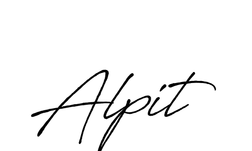 How to make Alpit signature? Antro_Vectra_Bolder is a professional autograph style. Create handwritten signature for Alpit name. Alpit signature style 7 images and pictures png