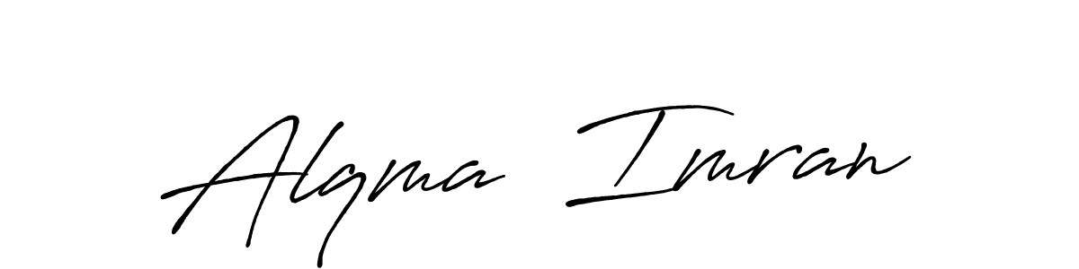 Create a beautiful signature design for name Alqma  Imran. With this signature (Antro_Vectra_Bolder) fonts, you can make a handwritten signature for free. Alqma  Imran signature style 7 images and pictures png
