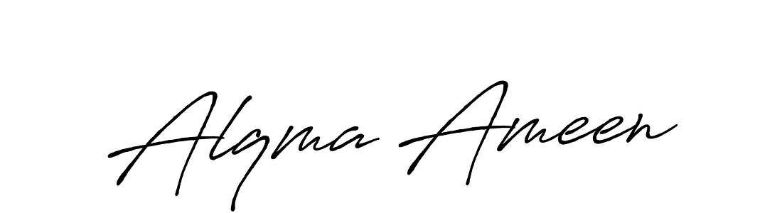Similarly Antro_Vectra_Bolder is the best handwritten signature design. Signature creator online .You can use it as an online autograph creator for name Alqma Ameen. Alqma Ameen signature style 7 images and pictures png