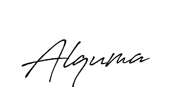 Design your own signature with our free online signature maker. With this signature software, you can create a handwritten (Antro_Vectra_Bolder) signature for name Alquma. Alquma signature style 7 images and pictures png