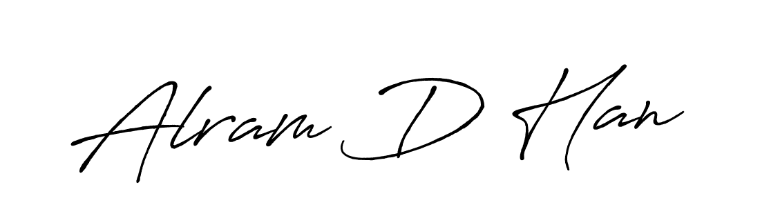 Also we have Alram D Han name is the best signature style. Create professional handwritten signature collection using Antro_Vectra_Bolder autograph style. Alram D Han signature style 7 images and pictures png