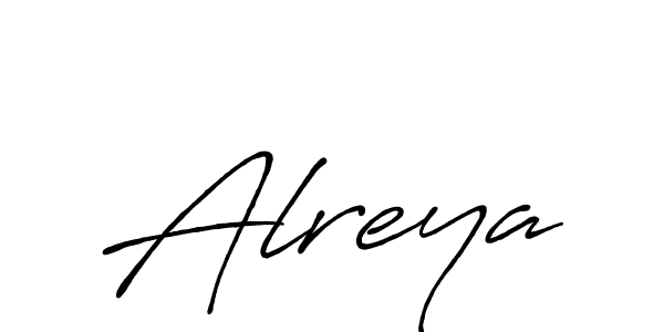 How to make Alreya name signature. Use Antro_Vectra_Bolder style for creating short signs online. This is the latest handwritten sign. Alreya signature style 7 images and pictures png