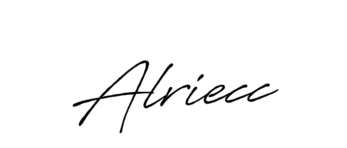 Make a beautiful signature design for name Alriecc. With this signature (Antro_Vectra_Bolder) style, you can create a handwritten signature for free. Alriecc signature style 7 images and pictures png