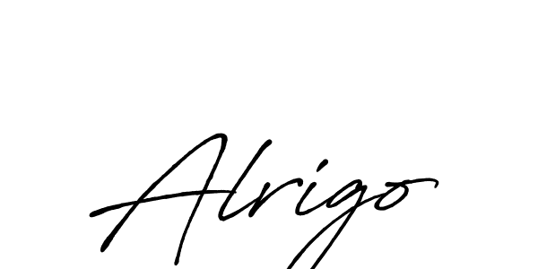 Also we have Alrigo name is the best signature style. Create professional handwritten signature collection using Antro_Vectra_Bolder autograph style. Alrigo signature style 7 images and pictures png