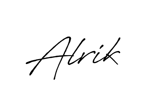 How to make Alrik signature? Antro_Vectra_Bolder is a professional autograph style. Create handwritten signature for Alrik name. Alrik signature style 7 images and pictures png