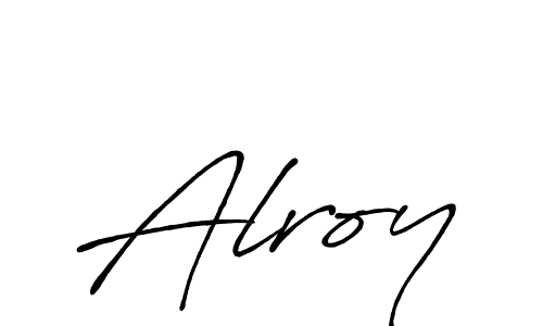 How to make Alroy name signature. Use Antro_Vectra_Bolder style for creating short signs online. This is the latest handwritten sign. Alroy signature style 7 images and pictures png