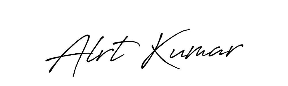 You should practise on your own different ways (Antro_Vectra_Bolder) to write your name (Alrt Kumar) in signature. don't let someone else do it for you. Alrt Kumar signature style 7 images and pictures png