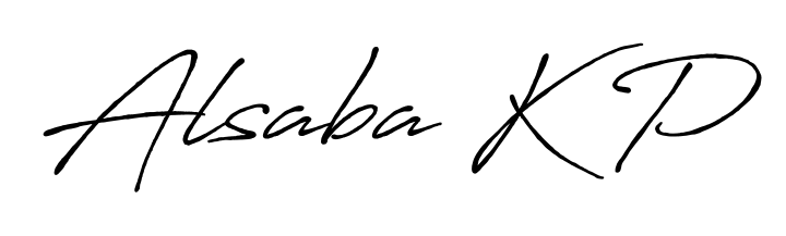 Design your own signature with our free online signature maker. With this signature software, you can create a handwritten (Antro_Vectra_Bolder) signature for name Alsaba K P. Alsaba K P signature style 7 images and pictures png