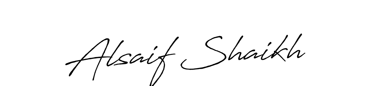 The best way (Antro_Vectra_Bolder) to make a short signature is to pick only two or three words in your name. The name Alsaif Shaikh include a total of six letters. For converting this name. Alsaif Shaikh signature style 7 images and pictures png