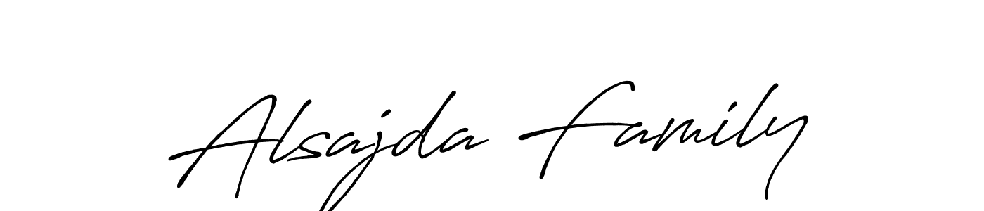 Create a beautiful signature design for name Alsajda Family. With this signature (Antro_Vectra_Bolder) fonts, you can make a handwritten signature for free. Alsajda Family signature style 7 images and pictures png