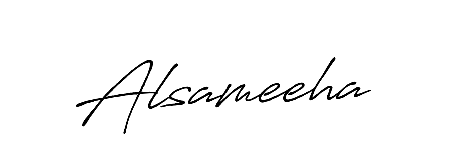 Use a signature maker to create a handwritten signature online. With this signature software, you can design (Antro_Vectra_Bolder) your own signature for name Alsameeha. Alsameeha signature style 7 images and pictures png