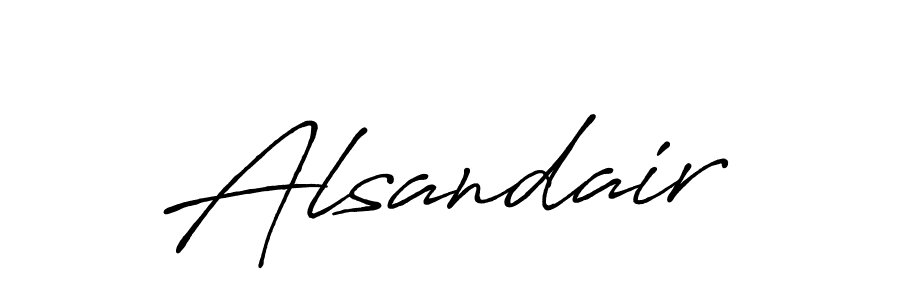 Use a signature maker to create a handwritten signature online. With this signature software, you can design (Antro_Vectra_Bolder) your own signature for name Alsandair. Alsandair signature style 7 images and pictures png