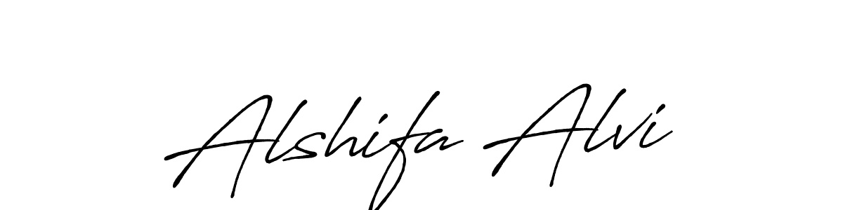 Use a signature maker to create a handwritten signature online. With this signature software, you can design (Antro_Vectra_Bolder) your own signature for name Alshifa Alvi. Alshifa Alvi signature style 7 images and pictures png