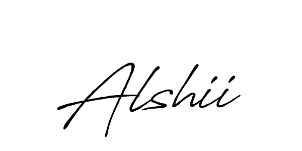 Create a beautiful signature design for name Alshii. With this signature (Antro_Vectra_Bolder) fonts, you can make a handwritten signature for free. Alshii signature style 7 images and pictures png