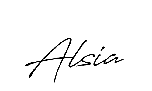 How to make Alsia name signature. Use Antro_Vectra_Bolder style for creating short signs online. This is the latest handwritten sign. Alsia signature style 7 images and pictures png