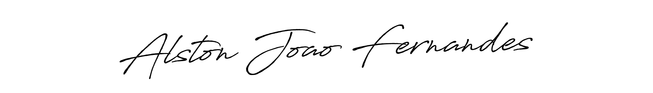 Create a beautiful signature design for name Alston Joao Fernandes. With this signature (Antro_Vectra_Bolder) fonts, you can make a handwritten signature for free. Alston Joao Fernandes signature style 7 images and pictures png