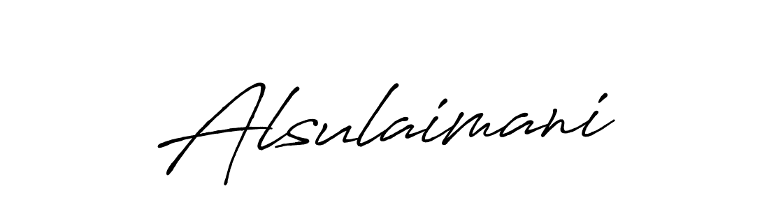 How to make Alsulaimani name signature. Use Antro_Vectra_Bolder style for creating short signs online. This is the latest handwritten sign. Alsulaimani signature style 7 images and pictures png