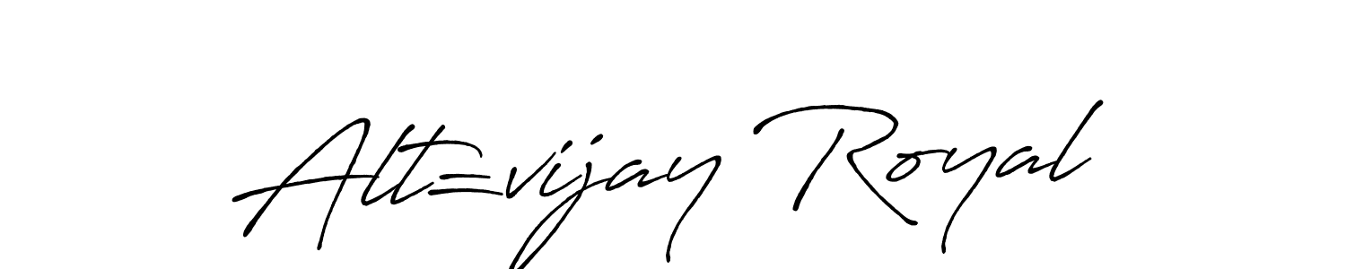Create a beautiful signature design for name Alt=vijay Royal. With this signature (Antro_Vectra_Bolder) fonts, you can make a handwritten signature for free. Alt=vijay Royal signature style 7 images and pictures png