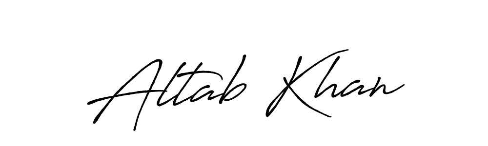You should practise on your own different ways (Antro_Vectra_Bolder) to write your name (Altab Khan) in signature. don't let someone else do it for you. Altab Khan signature style 7 images and pictures png