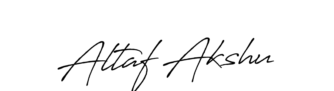 The best way (Antro_Vectra_Bolder) to make a short signature is to pick only two or three words in your name. The name Altaf Akshu include a total of six letters. For converting this name. Altaf Akshu signature style 7 images and pictures png