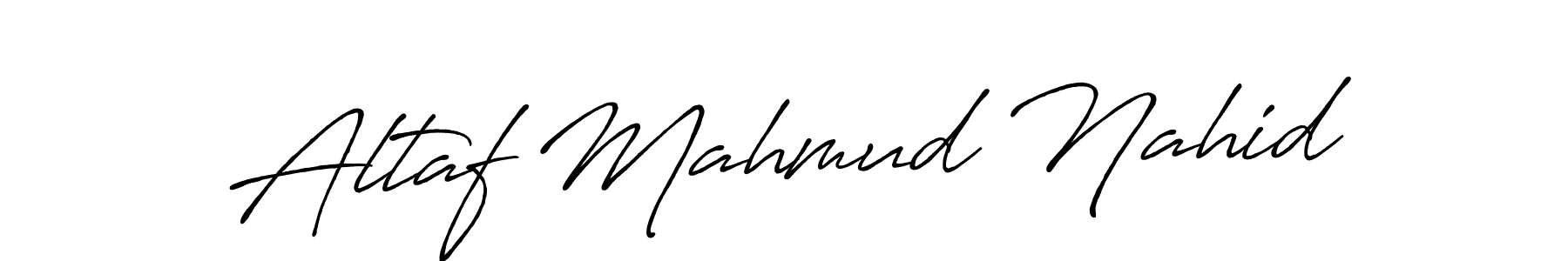 Antro_Vectra_Bolder is a professional signature style that is perfect for those who want to add a touch of class to their signature. It is also a great choice for those who want to make their signature more unique. Get Altaf Mahmud Nahid name to fancy signature for free. Altaf Mahmud Nahid signature style 7 images and pictures png