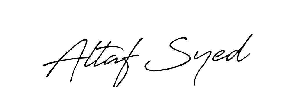 Create a beautiful signature design for name Altaf Syed. With this signature (Antro_Vectra_Bolder) fonts, you can make a handwritten signature for free. Altaf Syed signature style 7 images and pictures png